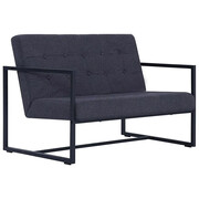 Dwuosobowa grafitowa sofa - Aparro Edinos