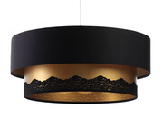 Czarno-złota lampa wisząca glamour nad stół - S432-Lisox Lumes