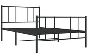 Czarne metalowe łóżko pojedyncze 80x200 cm - Privex Elior