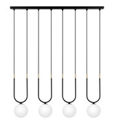 Czarno-biała czteropunktowa lampa wisząca - J045-PIR Lumes