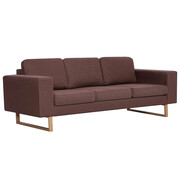 Elegancka trzyosobowa sofa Ladi 3X - brązowa Edinos