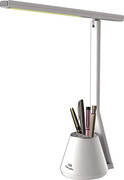 Biała lampka LED na biurko z pojemnikiem - S253-Raco Lumes