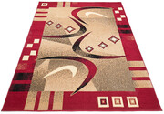 Czerwono - beżowy dywan w geometryczne wzory - Fendy 12X 300x400 Profeos