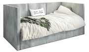 Popielate welwetowe łóżko leżanka Sorento 5X - 3 rozmiary 80x200cm Elior