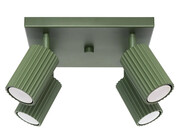 Oliwkowy karbowany plafon sufitowy - D302-Melson Lumes