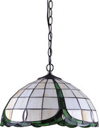 Witrażowa lampa wisząca w stylu retro - S952-Malvo Lumes