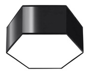 Czarny nowoczesny plafon heksagon 13,5 cm - S748-Almos Lumes