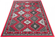 Czerwony prostokątny dywan w stylu retro - Fercil 6X Edinos