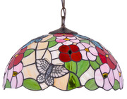 Kolorowa witrażowa lampa wisząca w kwiaty - A663-Apro Lumes