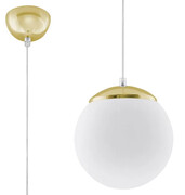 Biało-złota lampa wisząca kula 20 cm - EXX231-Amareo Lumes
