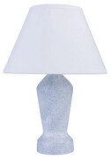 Drewniana lampka nocna z abażurem szary marmur - S225-Eldom Lumes