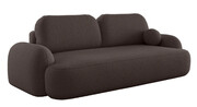 Brązowa sofa z pojemnikiem i funkcją spania - Lissendo Edinos