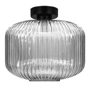 Grafitowa lampa ze szklanym dużym kloszem - J018-Grand Lumes