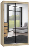 Szafa przesuwna z 2 lustrami 120 cm dąb sonoma - Stoflis 5X Edinos