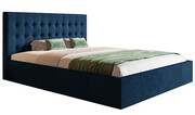 Podwójne łóżko z pojemnikiem 180x200 Pikaro 2X - 36 kolorów + materac piankowy Contrix Superb Elior
