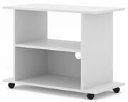 Biała mobilna szafka pod TV - Opiko Edinos