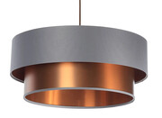 Miedziano-szara lampa wisząca nad stół - S418-Alet Lumes