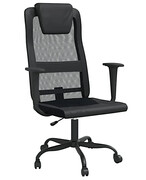 Czarne krzesło biurowe ergonomiczne z ekoskóry - Elgo 6X Edinos