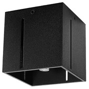Czarny minimalistyczny plafon kwadrat - EX511-Nobis Lumes