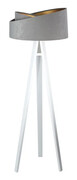 Szaro-biała asymetryczna lampa stojąca trójnóg - S025-Bredi Lumes
