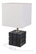 Czarna drewniana lampka stołowa kostka - S230-Gusto Lumes