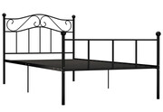 Czarne loftowe metalowe łóżko 90x200 cm - Okla Elior