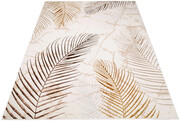 Kremowy prostokątny dywan glamour w liście - Oros 5X 200x300 Profeos