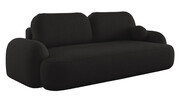 Czarna nowoczesna sofa rozkładana boucle - Lissendo Edinos