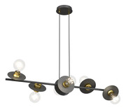 Czarno-złota nowoczesna lampa wisząca - D159-Sereni Lumes