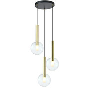 Potrójna lampa wisząca złota - K577-Kornel Lumes