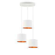 Lampa wisząca glamour na białym stelażu - EX447-Ralos - 5 kolorów Lumes