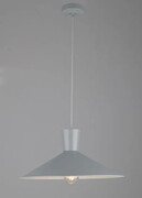 Szara lampa wisząca z szerokim kloszem - V047-Syvis Lumes