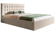 Pikowane łóżko jednoosobowe 120x200 Pikaro 3X - 36 kolorów + materac piankowy Contrix Visco Premium Elior