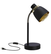 Industrialna czarna lampka na biurko - D184-Ajaks Lumes