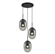 Okrągła czarna lampa wisząca - K399-Tiriza Lumes