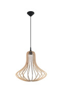 Skandynawska lampa wisząca drewniana - EX565-RATTAN Lumes