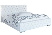 Podwójne łóżko tapicerowane 180x200 Loban 2X - 36 kolorów + materac lateksowy Contrix Rubber SX Elior