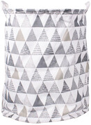 Szary skandynawski kosz na bieliznę w trójkąty - Piwi Elior