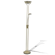 Złota lampa podłogowa LED dwupunktowa - EX05-Galert Lumes