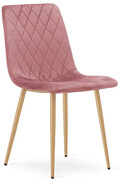 Komplet różowych krzeseł tapicerowanych do kuchni 4 szt. - Saba 3S Elior
