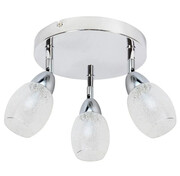 Okrągły srebrny plafon led - K521-Kaffo Lumes