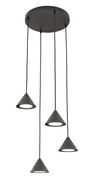 Czarna nowoczesna lampa wisząca nad wyspę - D130-Inord Lumes