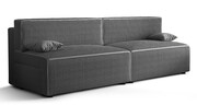 Szara rozkładana sztruksowa sofa - Lider 3X Edinos