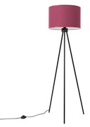 Elegancka lampa stojąca na trójnogu w kolorze burgunu M160-Lawezo Lumes