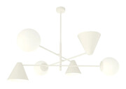 Biała nowoczesna lampa sufitowa - D141-Upin Lumes