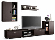 Zestaw mebli do salonu pod TV wenge - Armo 7X Edinos