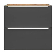 Podwieszana szafka z szufladami pod umywalkę - Lunios 3X Czarny mat 60 cm Edinos