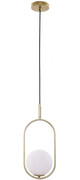 Lampa wisząca w stylu glamour mosiądz - K061-Simmons Lumes