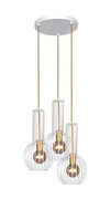 Biało-złota druciana lampa wisząca loft - S136-Lovet Lumes