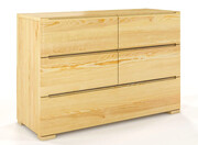 Komoda drewniana 5 szuflad Ventos 4S - Sosna Elior